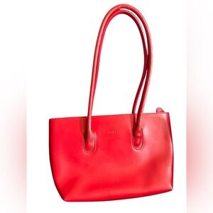 Furla Vibrant Red Leather Tote